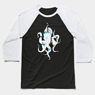 White Octopus 2 Baseball T-Shirt